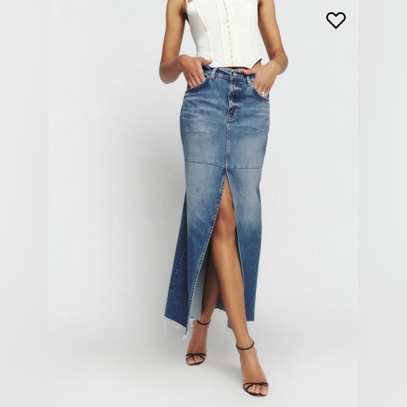Reformation Tazz Denim Jean Maxi Skirt - Picture 14 of 16
